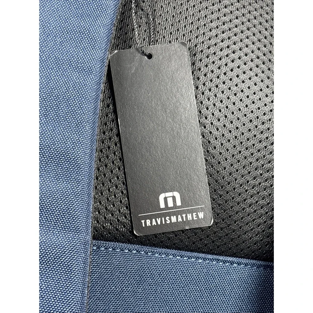TravisMathew Approach Backpack TMB100 Golf Blue‎ Laptop Compartment Company Logo